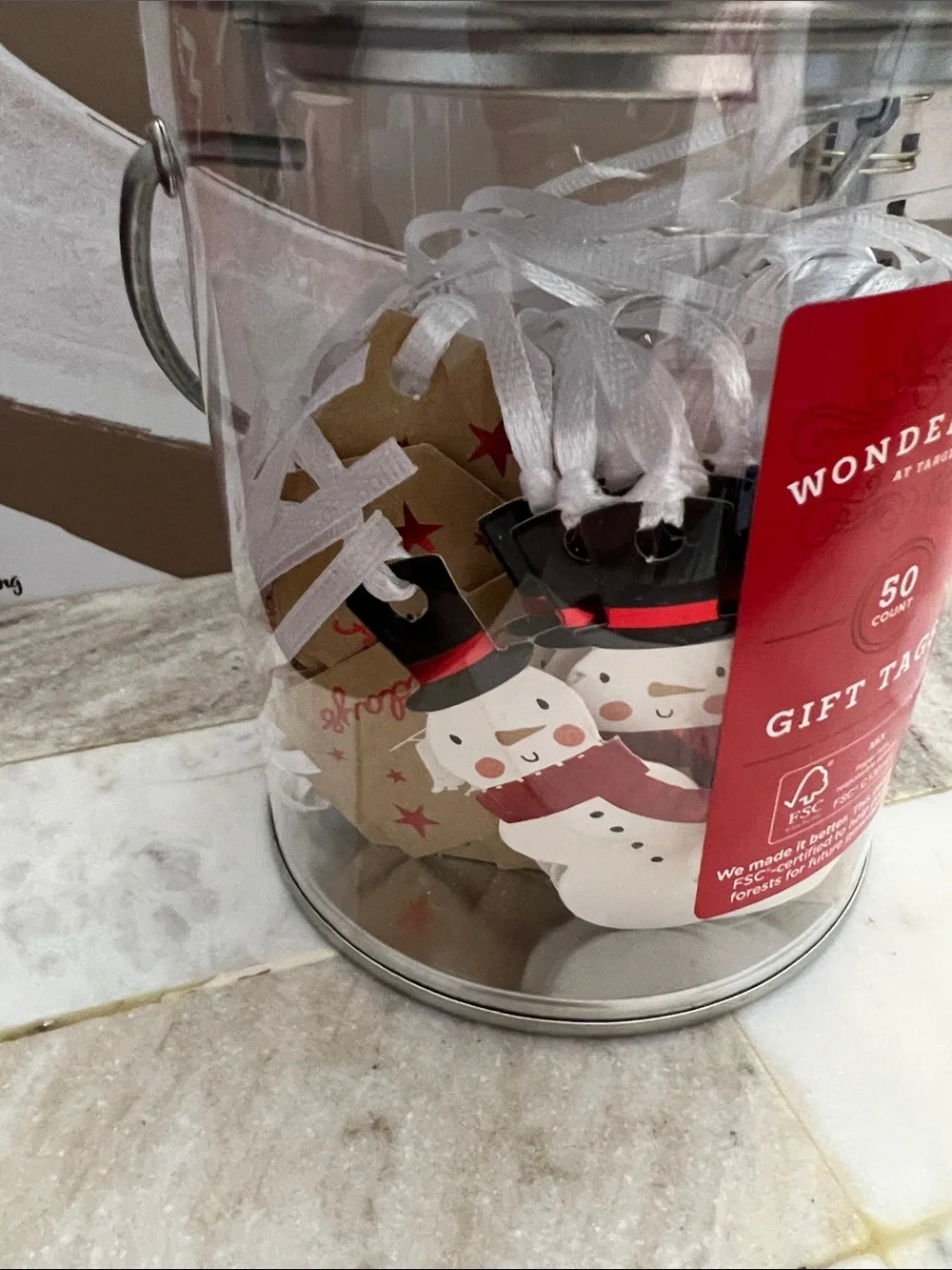 Wondershop Red Black and White Holiday Gift Tags Pack
